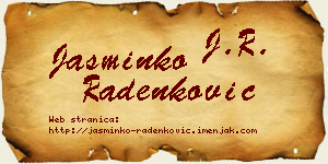Jasminko Radenković vizit kartica